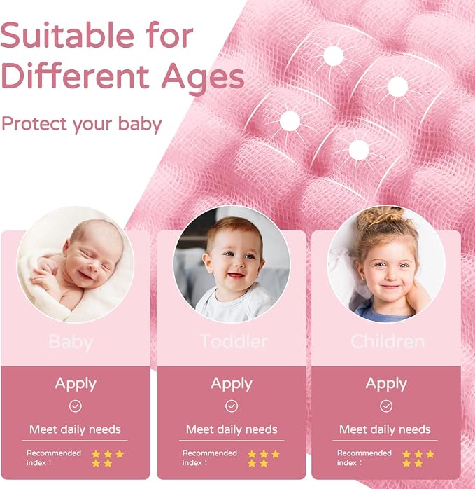 Yoofoss Hooded Baby Towels for Newborn 2 Pack 100% Muslin Organic Cotton Baby - Image 5