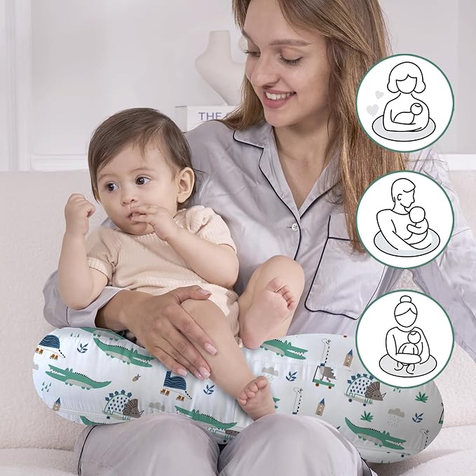 Little Grape Land Nursing Pillow, Upgraded Breast Feeding Pillow - Image 4