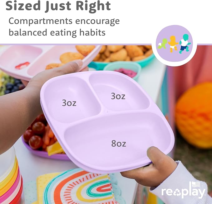 Re-Play Toddler Plates with Dividers - Image 8