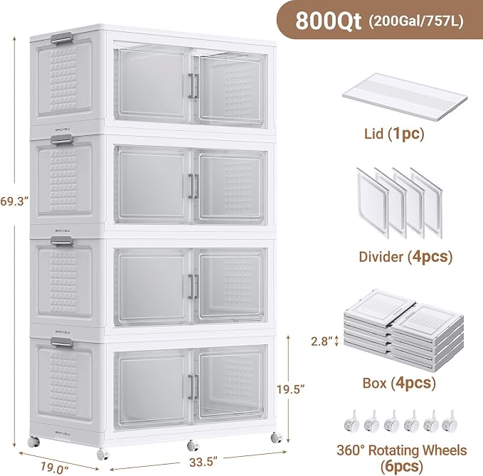 BROVIEW 800Qt Plastic Storage Bins - Image 2