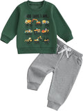 Nyapruwe Toddler Baby Boy Fall Outfit Funny Print Long Sleeve Sweatshirt by Nyapruwe