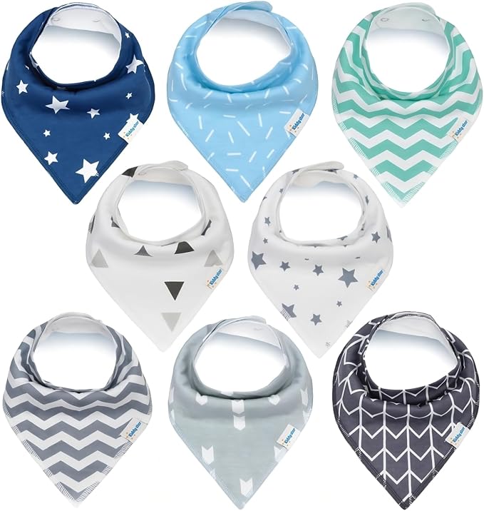 Organic Cotton Baby Bibs for Boys & Girls – Soft, Absorbent Teething & Drool by KiddyStar%C2%AE