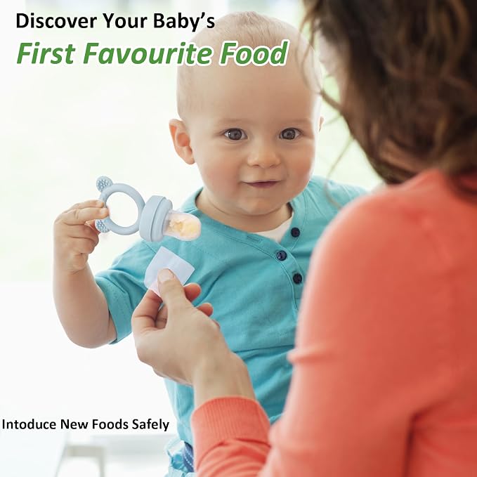 Silicone Baby Fruit Food Feeder & Mini Freezer Nibble Tray, Breastmilk Popsicle - Image 7