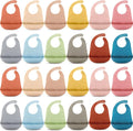 Tioncy 24 Pcs Silicone Bibs for Babies Toddlers Waterproof Adjustable Soft by Tioncy