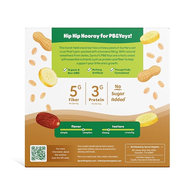 Sprout Organics, PB & Yayz Toddler Snack Bars, Peanut Butter & Banana, 30 Bars - Image 4