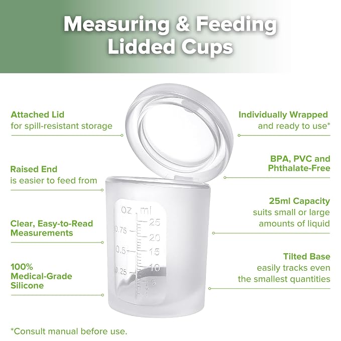 haakaa Silicone Measuring & Feeding Cup 25ml/2pcs, Leakproof & Reusable - Image 4