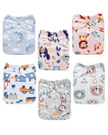 ALVABABY Baby Cloth Diapers 6 Pack by ALVABABY