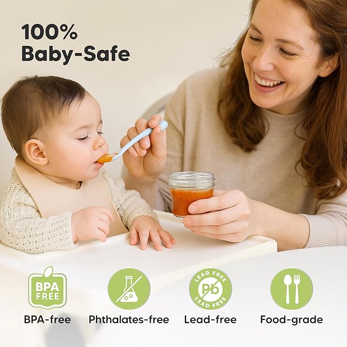KeaBabies 12pk 4oz Glass Baby Food Containers - Image 2
