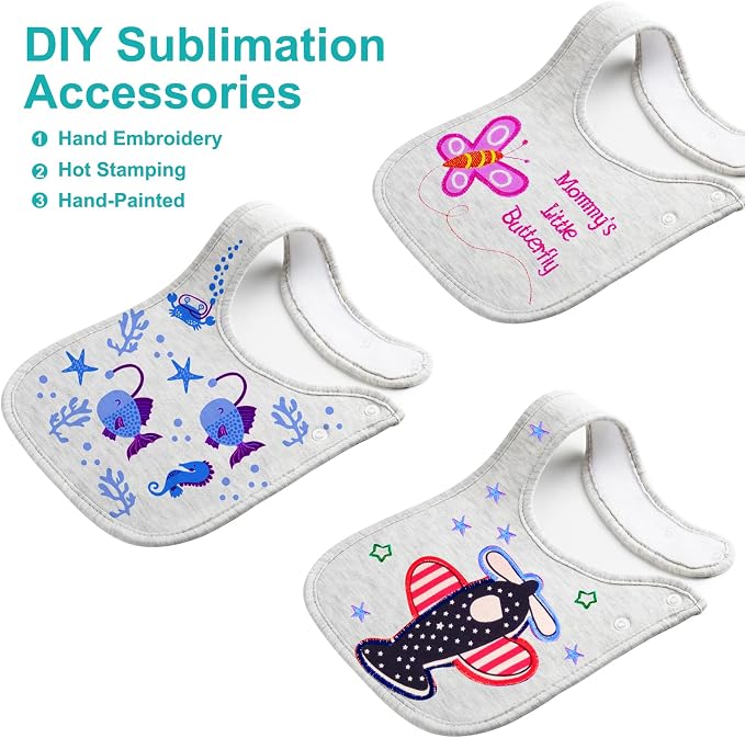 Baby Bibs Soft and Absorbent Organic Cotton Bandana Drool Bibs Set - Image 4