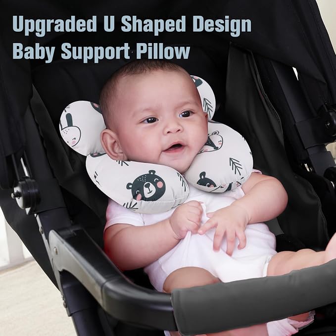 KAKIBLIN Baby Travel Pillow, Upgraded Baby Neck Pillows - Image 3