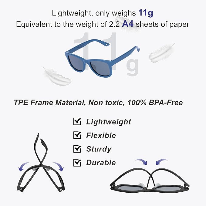 COCOSAND Flexible Baby Sunglasses - Image 3