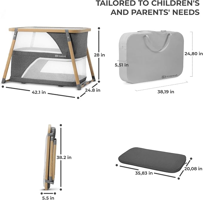 Kinderkraft Sofi Portable Travel Crib - Image 7
