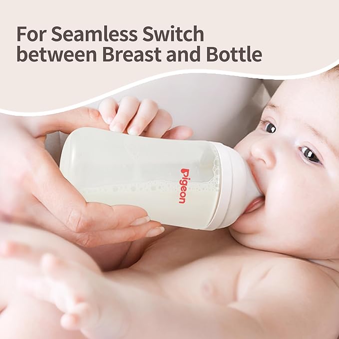Pigeon Newborn Baby Bottle Feeding Gift Set, Nurture & Nest, Anti-Colic Wide - Image 2