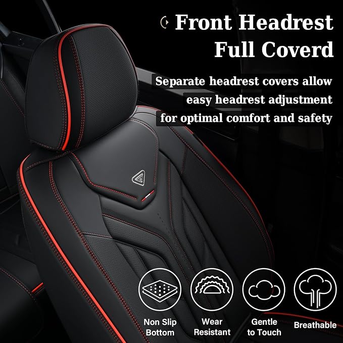 Coverado Seat Covers, Car Seat Covers Full Set, Leather Seat Covers - Image 6