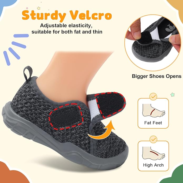 FEETCITY Baby Shoes Boys Girls First Walking Shoes Infant Sneakers Lightweight - Image 2