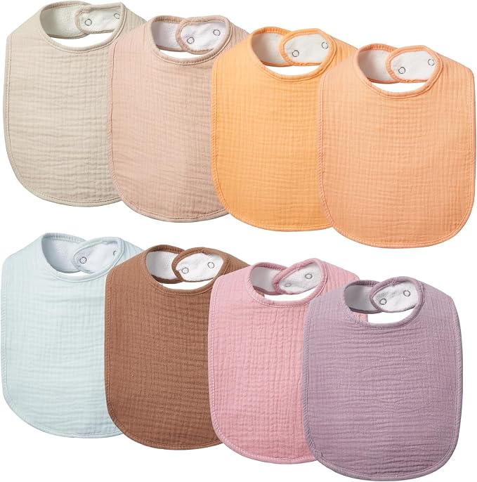 Lilian&Gema Baby Bibs 8 Pack Baby Drool Bibs by LilianGema
