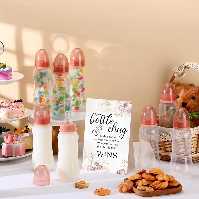 TrelaCo Cool Baby Shower Games Sets 12 Pcs Feeding Bottles - Image 4