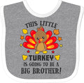 inktastic This Little Turkey Is Going To Be a Big Brother Baby Bib by Inktastic