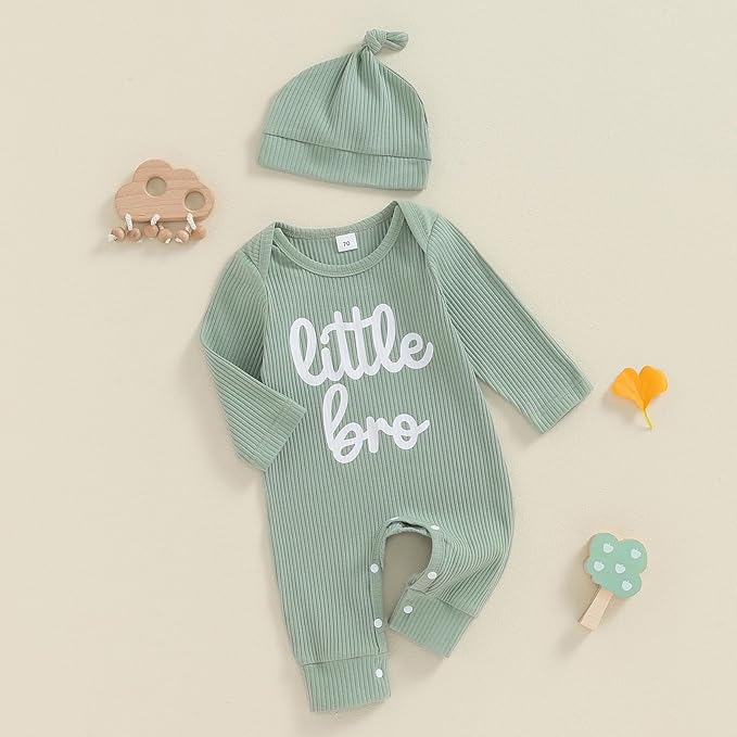 Fernvia Newborn Baby Boy Clothes Letters Print Bodysuit 3 6 9 12 18 Months Long - Image 6