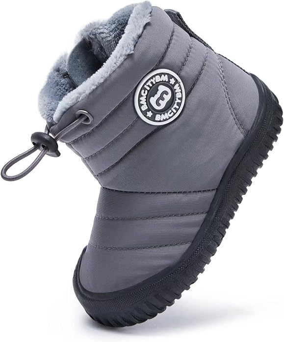 BMCiTYBM Toddler Baby Snow Boots Winter Shoes Boys Girls Cold Weather Baby Faux - Image 2