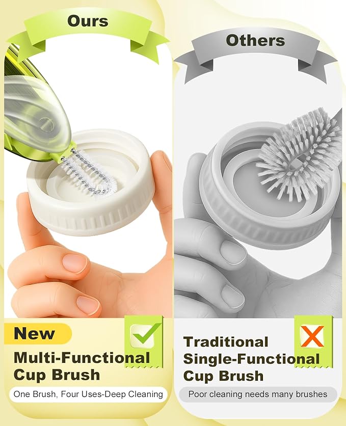 4 in 1 Cup Lid Gap Cleaning Brush Set 2 Pcs - Image 5