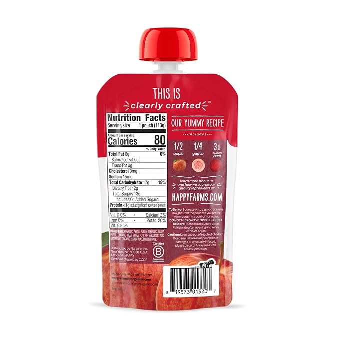 Happy Baby Organics Stage 2 Baby Food Pouches, Gluten Free, Vegan & Healthy - Image 2