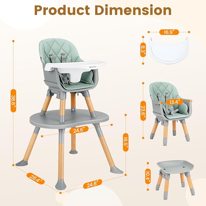 Ezebaby Convertible Baby High Chair - Image 6