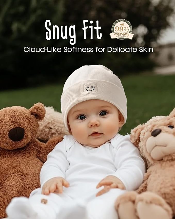 FURTALK Baby Newborn Hats Set Soft Infant Beanie Boys Girls Caps - Image 4