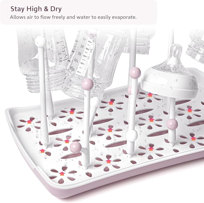 Termichy Baby Bottle Drying Rack, Large Capacity Baby Bottle Rack - Image 4