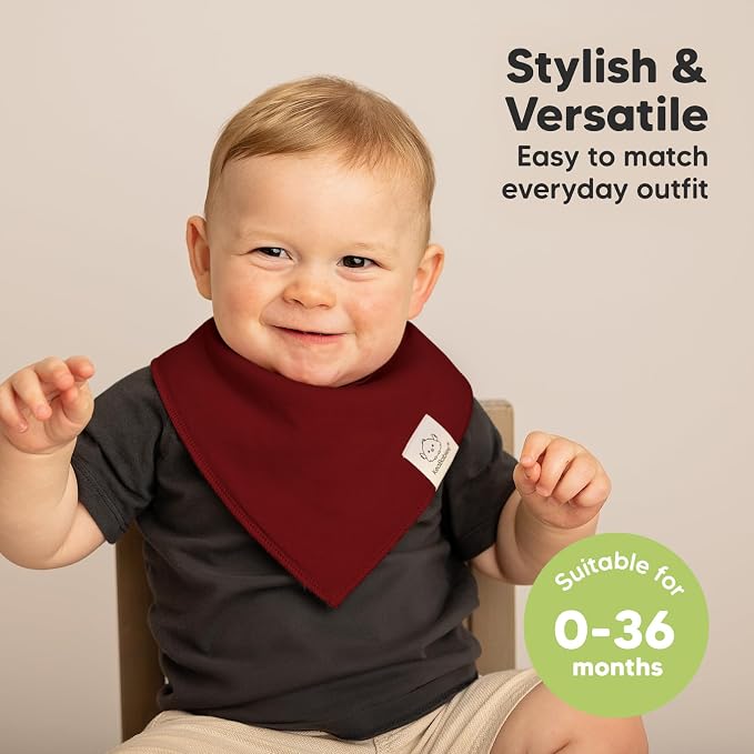 8-Pack Organic Baby Bandana Bibs - Image 4