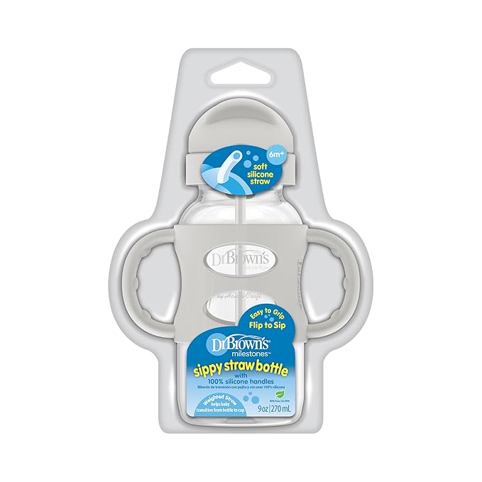Dr. Brown's Milestones Wide-Neck Sippy Straw Bottle - Image 2