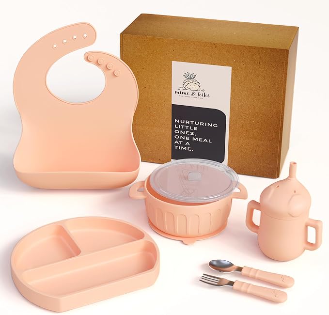 mimi & kiki BPA-Free Silicone Baby Feeding Set, Baby Plates and Bowls Set - Image 8
