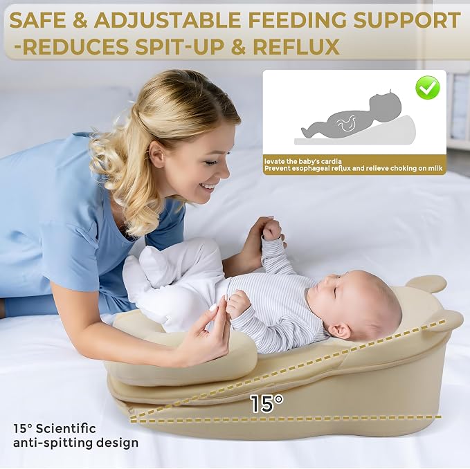 Baby Feeding Pillow, Anti Overflow Feeding Pillow - Image 3