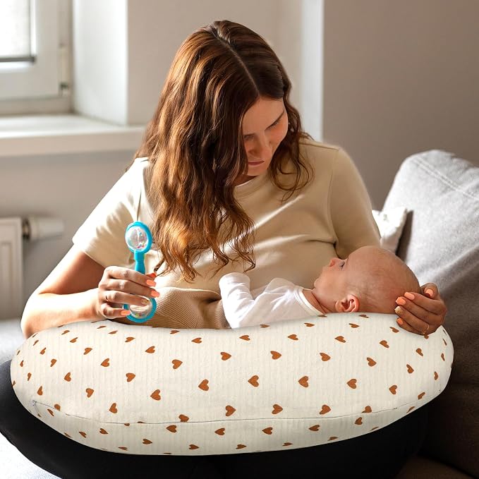 Hooyax Muslin Nursing Pillow Cover, Feeding Pillow Slipcover - Image 7