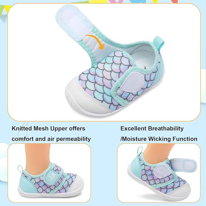 FEETCITY Baby First Walking Shoes Boys Girls Infant Sneakers Crib Shoes - Image 2