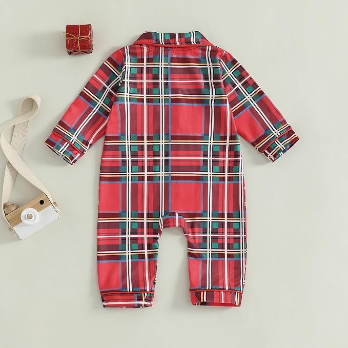 Balaflyie Baby Girl Button Down Pajamas Romper One-Piece Jumpsuit Long Sleeve - Image 2