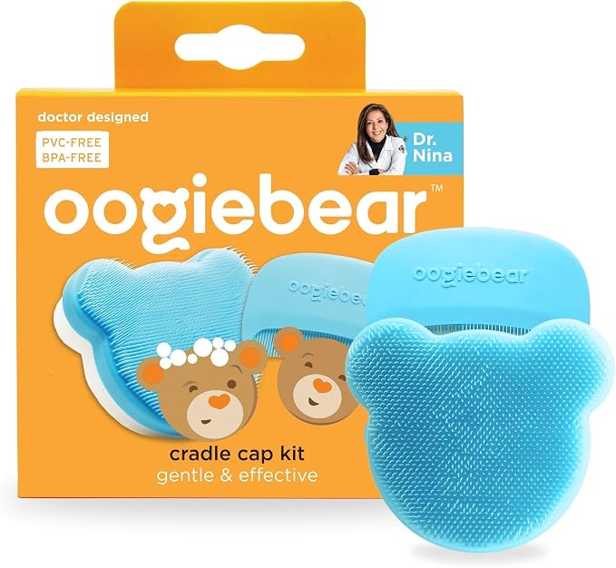 oogiebear Cradle Cap Brush Kit for Babies – Gentle and Safe Scalp Massage Care by oogiebear