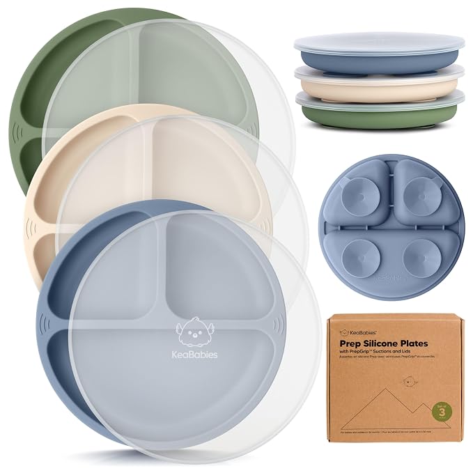 KeaBabies Suction Plates with Lids by KeaBabies