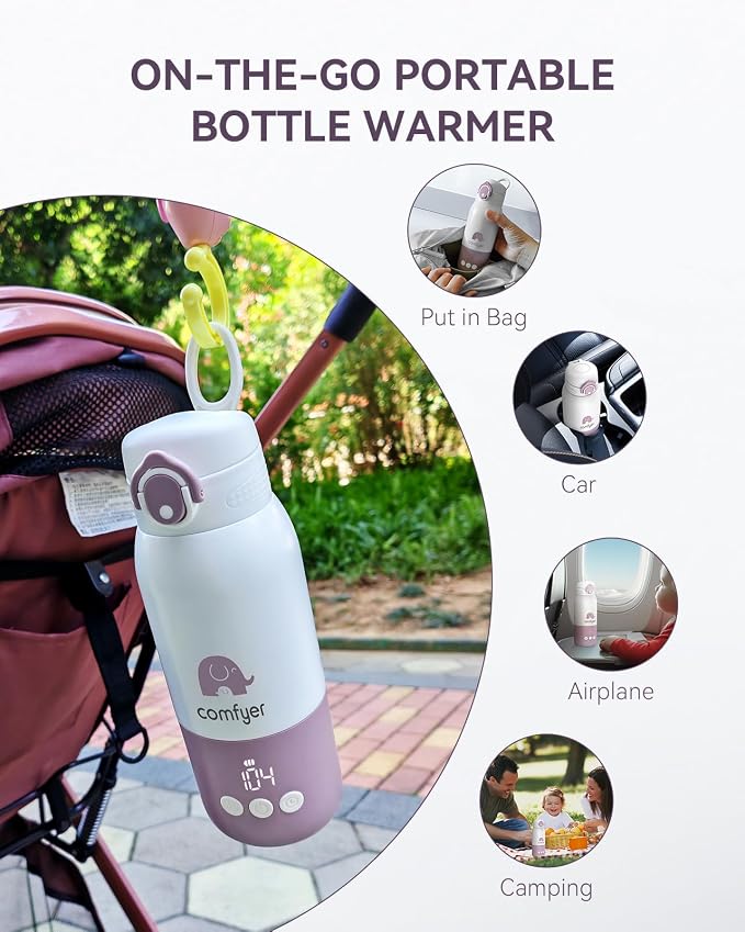 Portable Baby Bottle Warmer for Travel, Portable Milk Warmer - Image 2