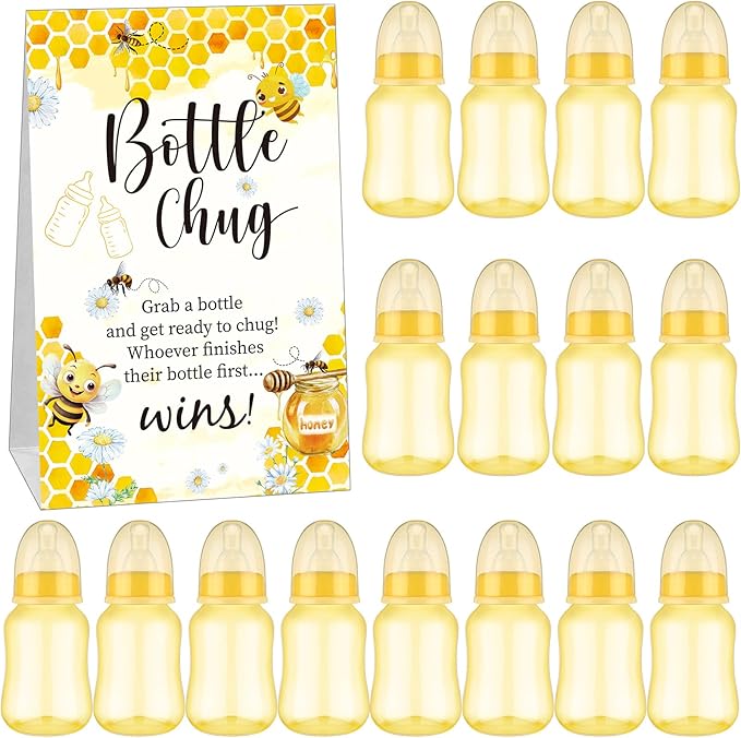 TrelaCo Bottle Chug Baby Shower Game 20 Pcs Baby Bottles Shower Favor by TrelaCo