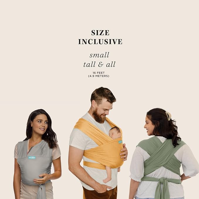 Moby Baby Wrap Carrier Classic for Newborns to Toddlers, Infant Sling Carrier - Image 8