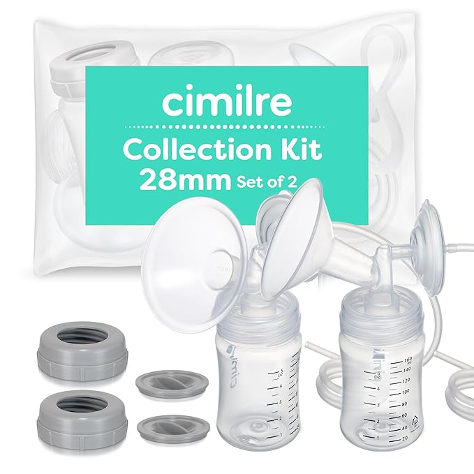 Cimilre 28MM Breast Milk Collection Kit, Double Pumping Breast Milk Collector by CimilreBreastPumpsUSA