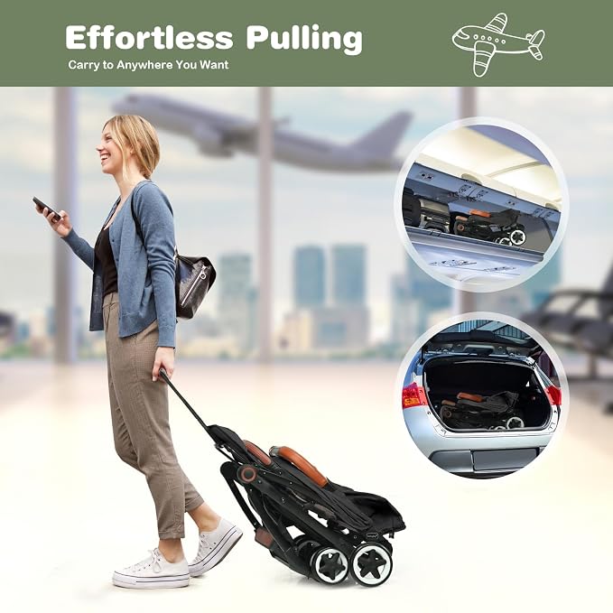 BABY JOY Lightweight Baby Stroller, Compact Toddler Travel Stroller - Image 7