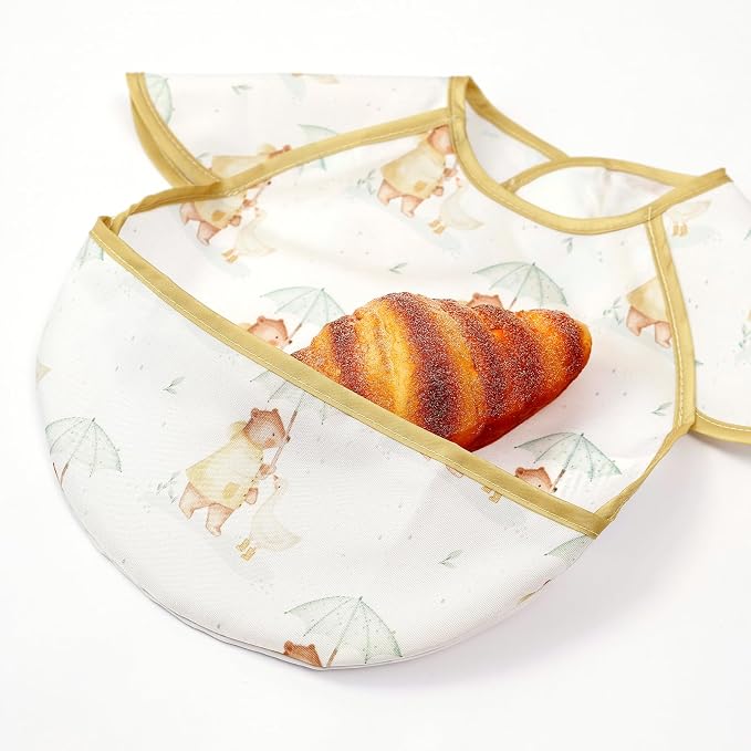 Feeding Bibs for Baby, 3 Pack-Waterproof & Easy Clean Feeding Bibs for Toddlers - Image 6