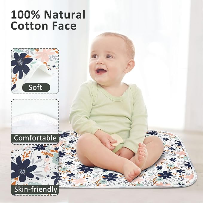 Baby Diaper Changing Pad, 21 5/8" x 31.5" Waterproof Changing Pad Liners - Image 2
