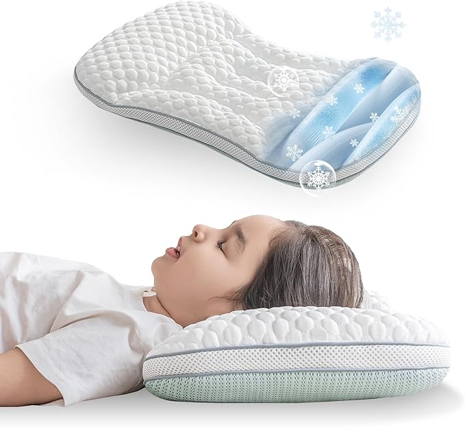 Reidio Toddler Pillows Double Sided Cooling Fabric & Breathable Mesh Kids by Reidio