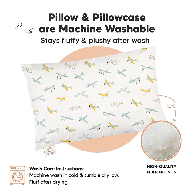 KeaBabies Toddler Pillow with Pillowcase, Jumbo 14X20 - Image 4