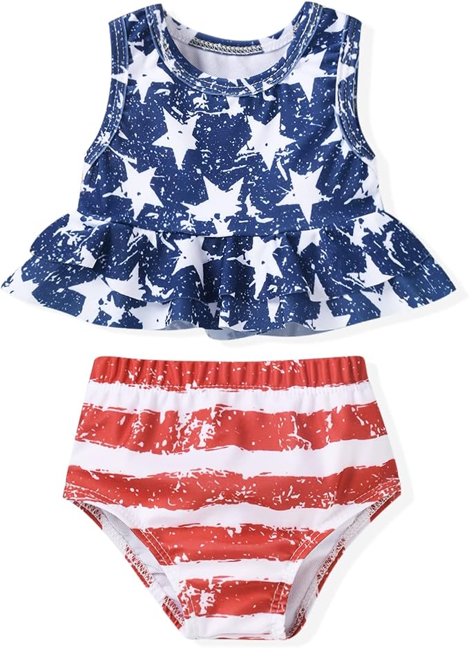 Aalizzwell Toddler Baby Girl Bathing Suit Two Piece Swimsuit Bikini Beach Wear by Aalizzwell