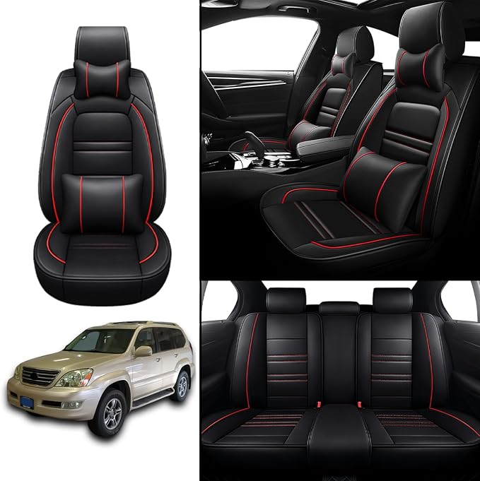 Car Seat Covers for Lexus Car gx470 2003-2009, 5 Seats Leather Seat Covers - Image 2