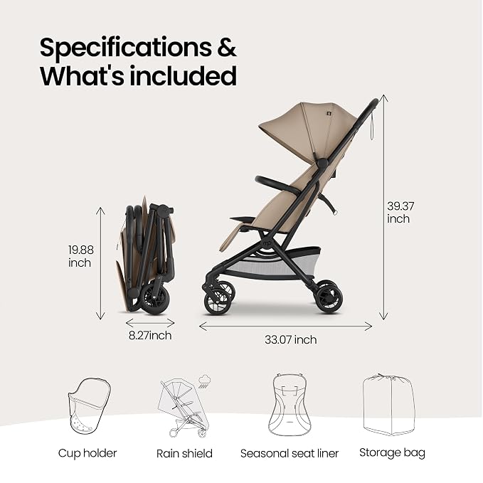 Mompush Velo Lightweight Travel Stroller, Compact & Airplane-Friendly - Image 9